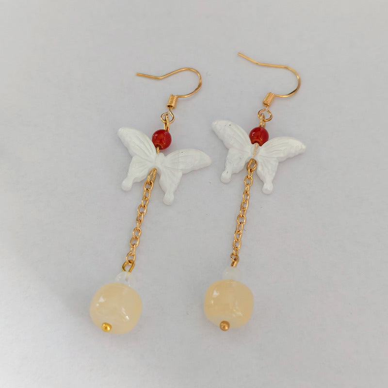 Style National Brass Ear Hook Vintage Court Ethnic Han Clothing Earrings