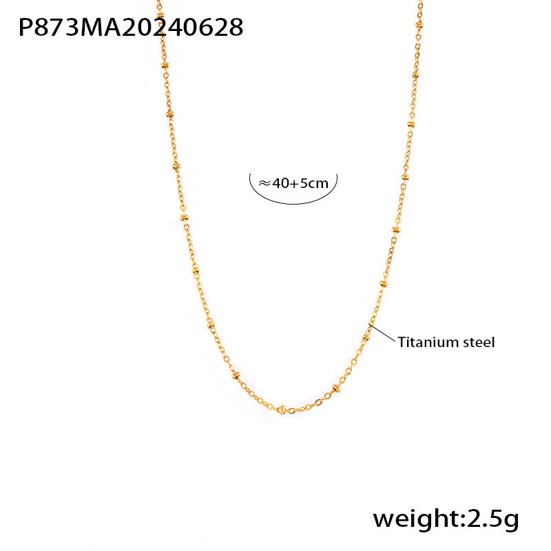 Love Stainless Steel Vacuum Vapor Plating Gold Necklaces
