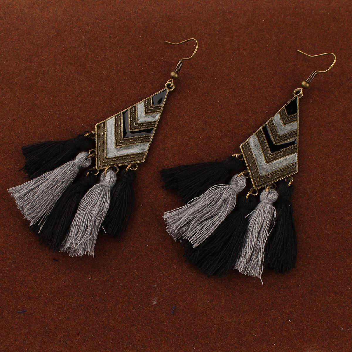 Ethnic Style Long Fringe Exotic Holiday Trip Earrings