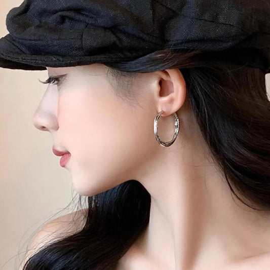 Simple Ear Clip Female Big Light Luxury Earrings