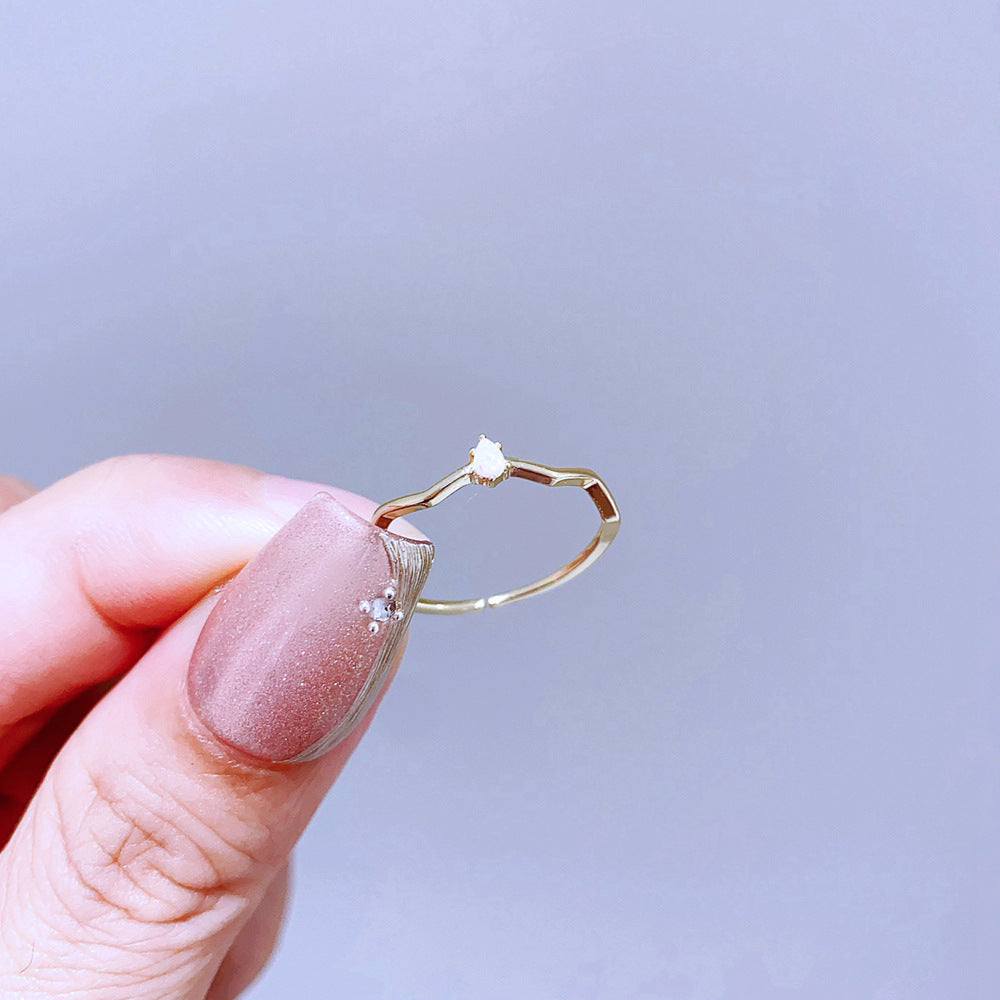 Light Luxury Minority Design Colorful Gemstone Rings