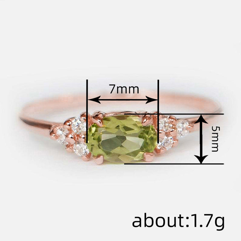 Simple Light Luxury Korean Female Elegant Engagement Wedding Gentle Ring