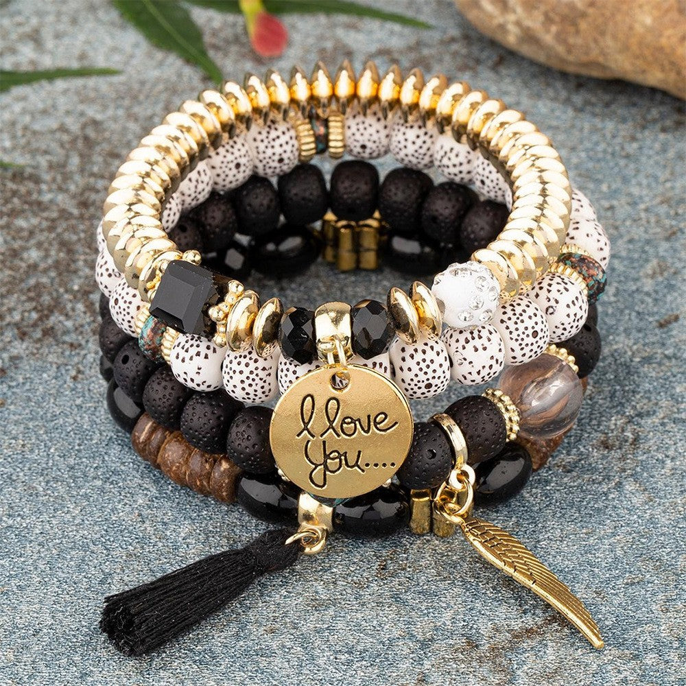 Fashion Beaded Vacation Style Dopamine Decompression Stretch Micro Glass Bead Bracelets