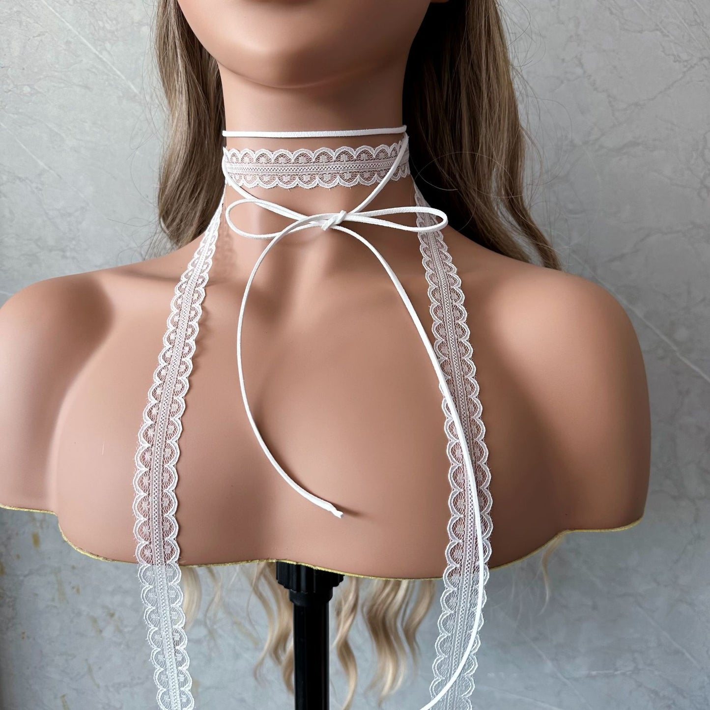 Design Ballet Style Lace Sweet Silk Ribbon Clavicle Necklaces