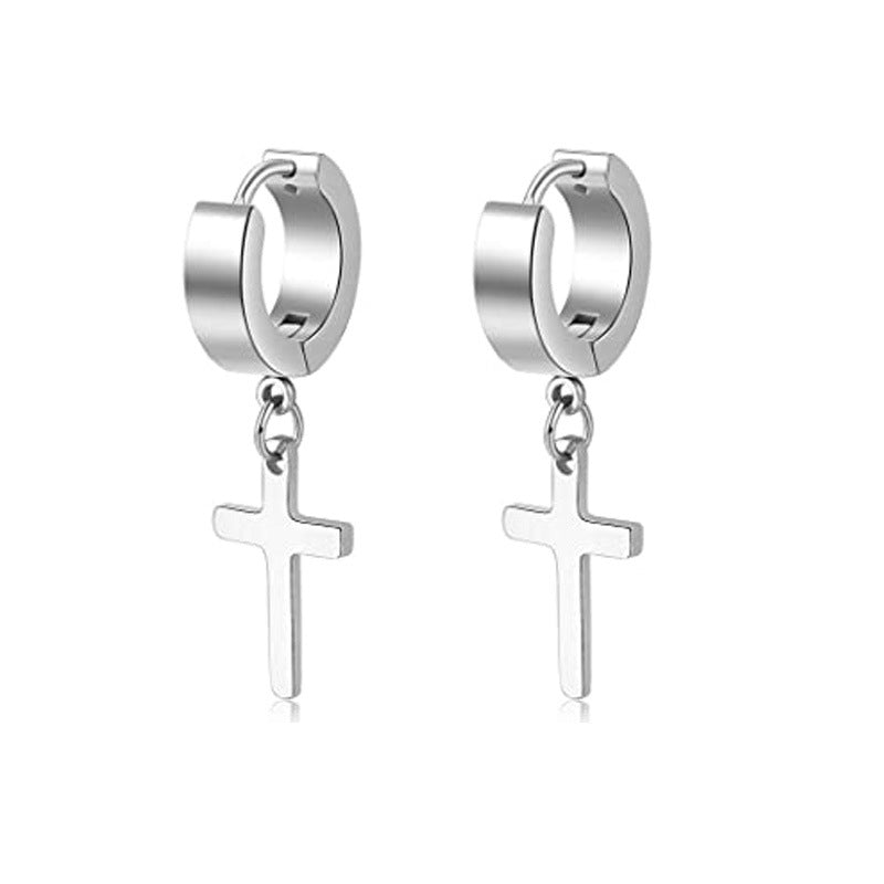 Women's & Men's Personalized Pointed Tapered Titanium Steel Retro Simple Earrings