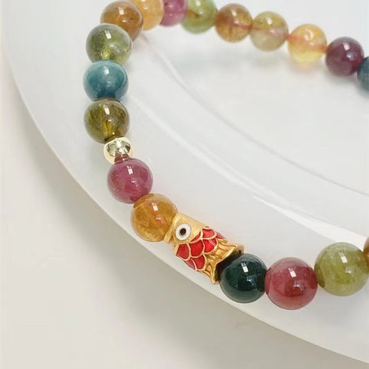 Colorful Tourmaline Personalized Niche Design Life Bracelets