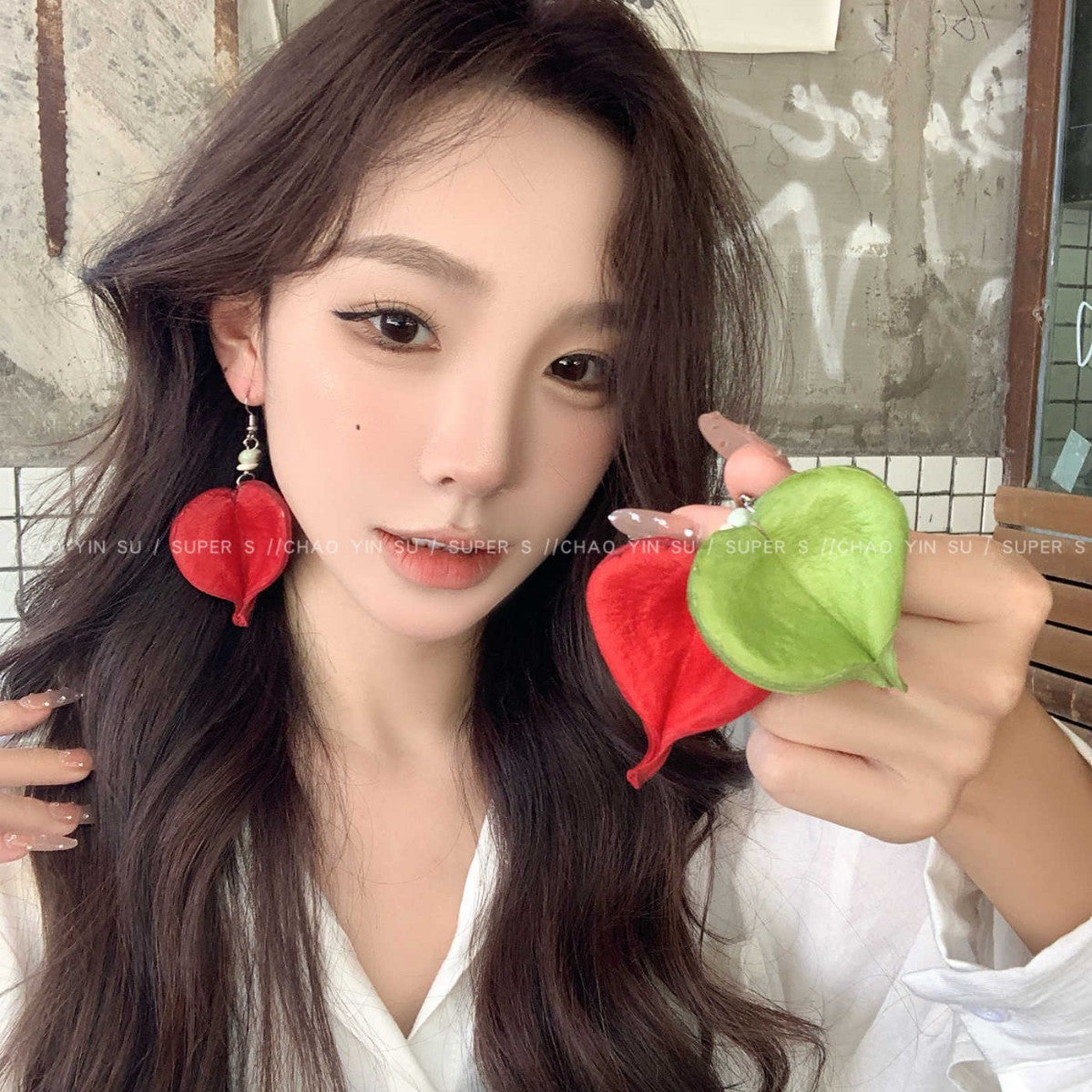 Mori Style Natural Plant Dried Fruit Female Ethnic Unique Stud Earrings