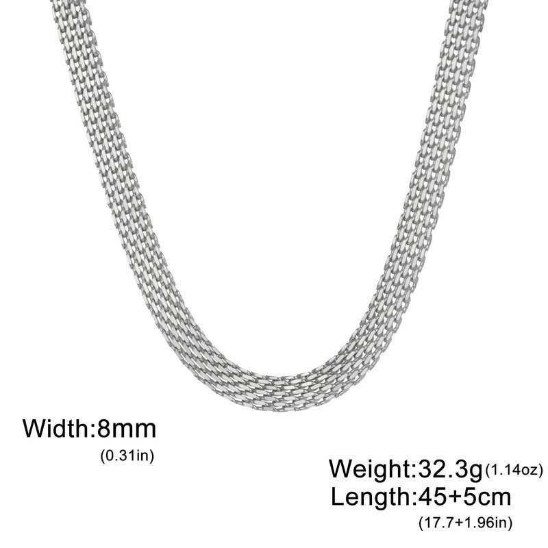 Woven Snake Bones Chain Light Luxury High-grade Titanium Steel Clavicle Necklace