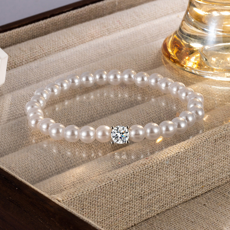 Zircon Pearl Female Design French Gentle Bracelets