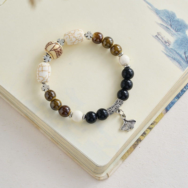 Chinese Natural Stone Porcelain Minimalist Female Bracelets