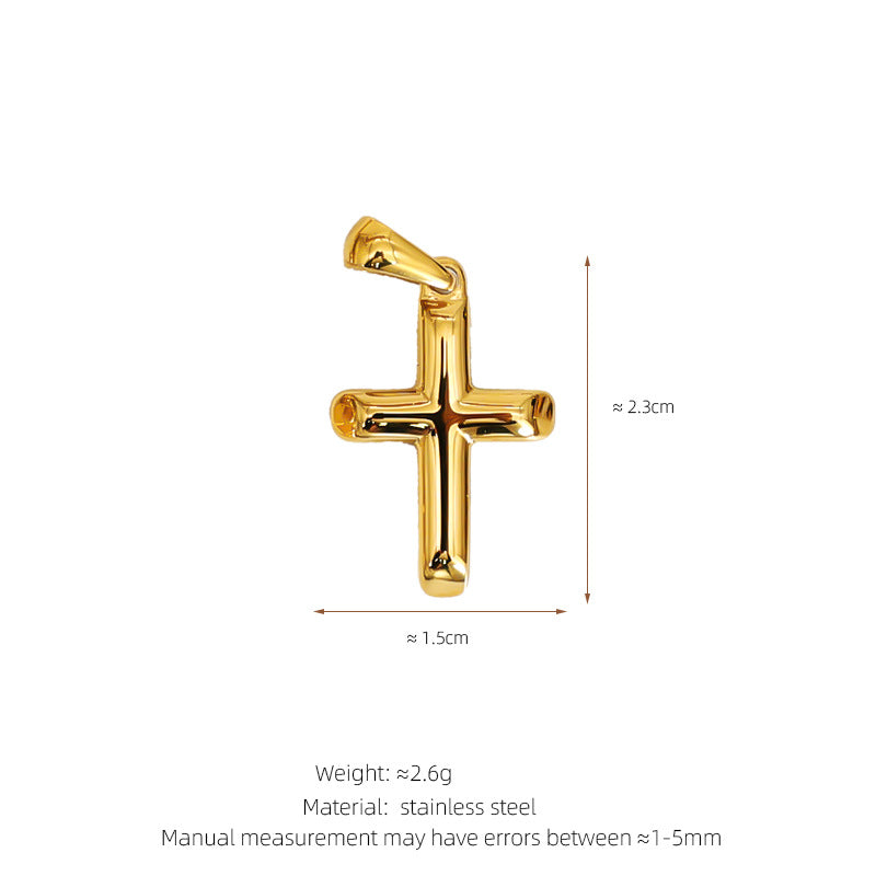 Diamond Cross Unique Fashion Titanium Steel Necklaces