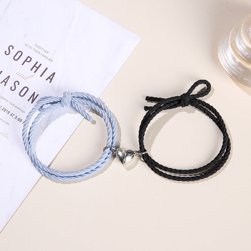 Women's & Men's Carrying Strap Love Magnet Suction Couple Bracelets