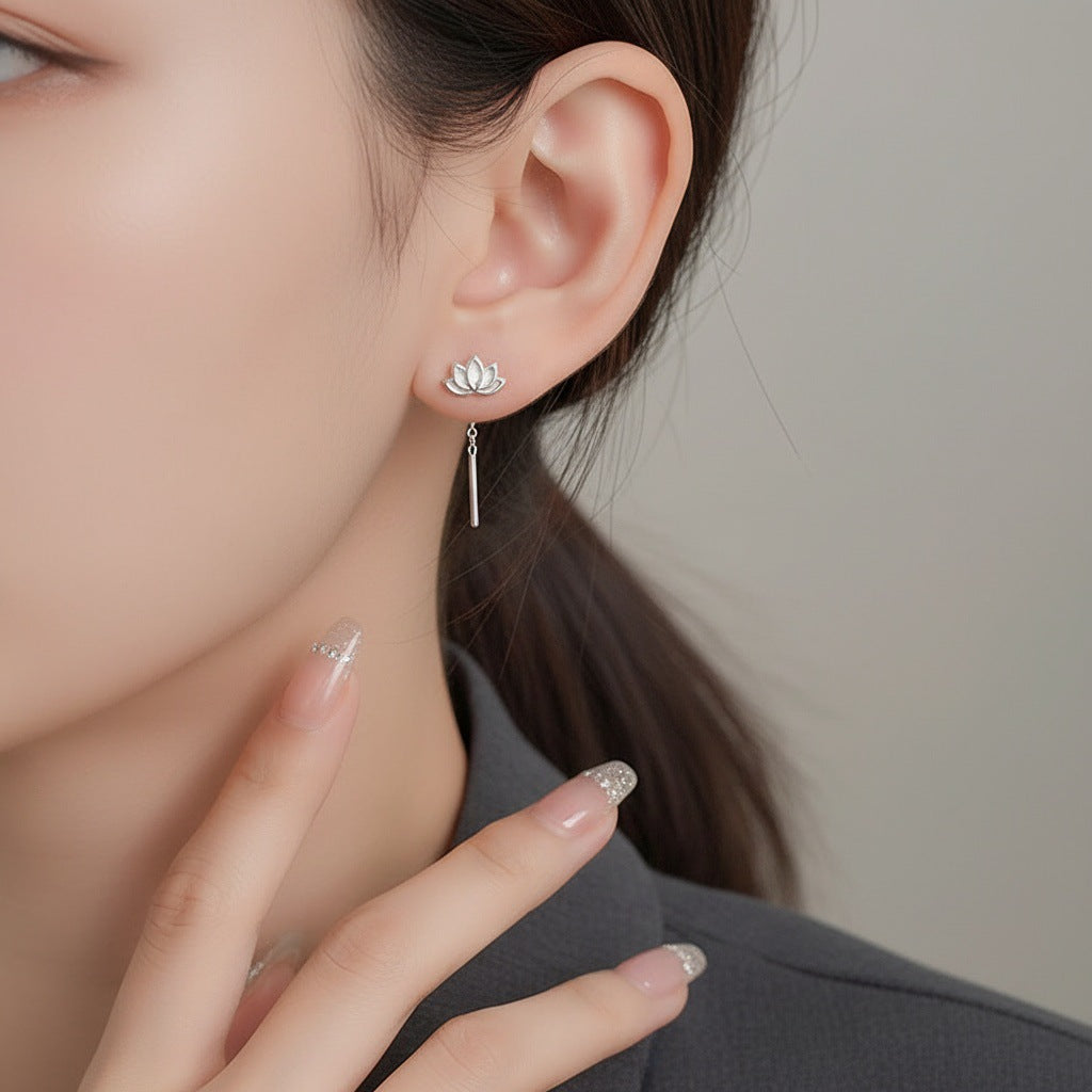Women's Long Lotus National Style Elegant Tassel Ear Line