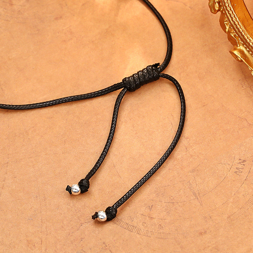 Vintage Brushed Metal Long Sweater Chain Niche Design Simple Necklaces