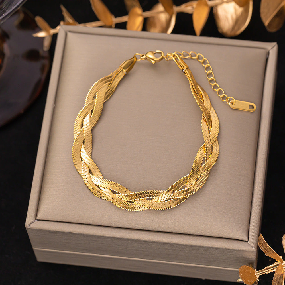 Women's Titanium Steel No Fading Simple Fashion For Trendy Light Luxury Bracelets