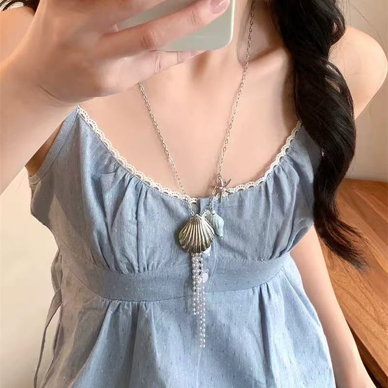 Women's Starfish Beaded Summer Long With Skirt Sweet Cool Hot Style Necklace