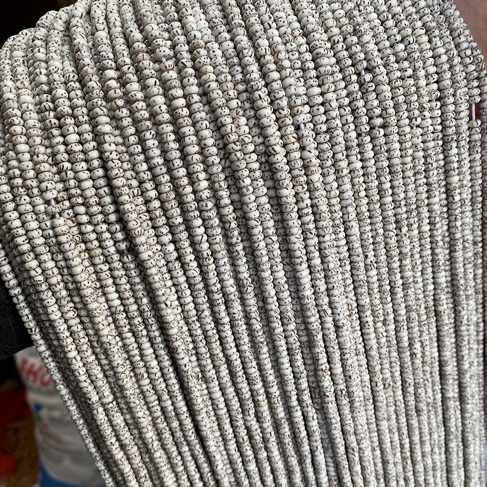 Hainan Dry Grinding Smooth White Bodhi Long Mini Tablets Bracelets