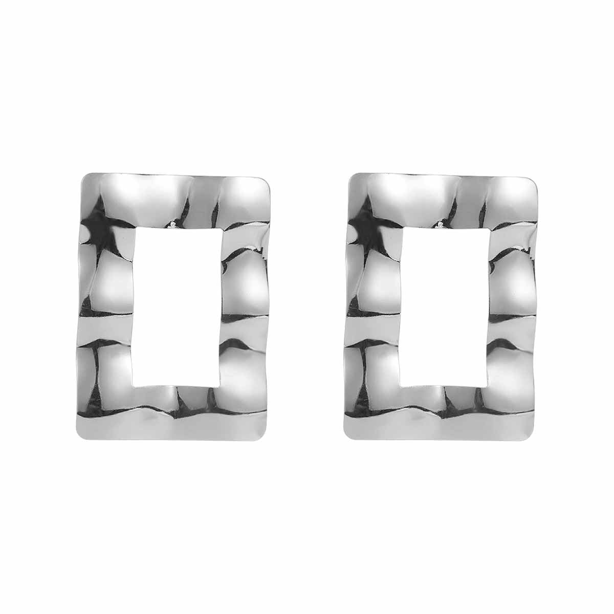 Fashion Exaggerated Geometry Irregular Metal Personality Heart Water Drops Earrings
