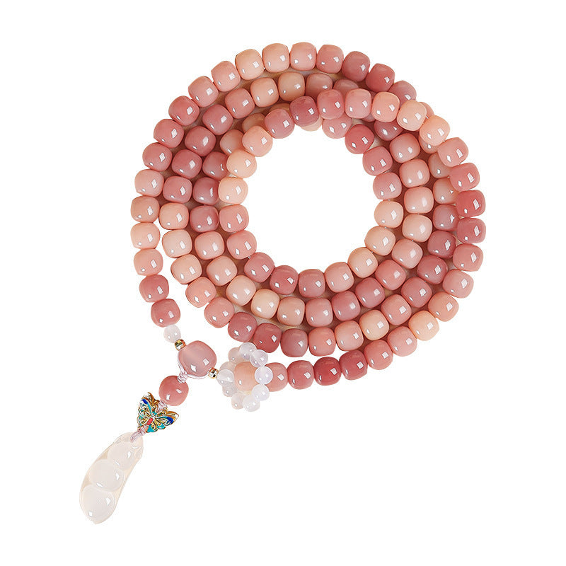 Women's & Men's Pink Lady Bodhi Seeds Hand-held Cultural Bracelets