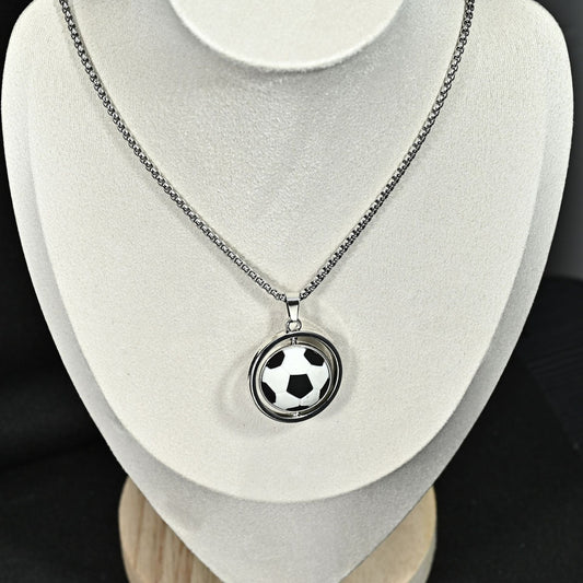 Men's & Women's World Cup Elements Hip Hop Football Basketball Trendy Fashion Necklace