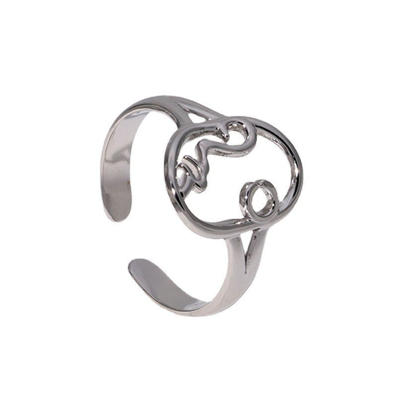 Titanium Steel Hollow Simple No Color Rings