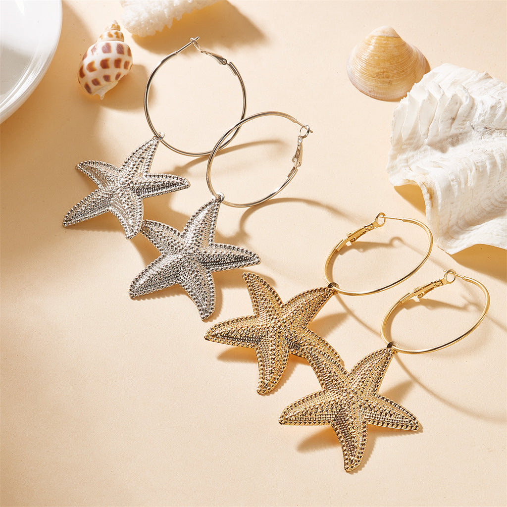 Women's Starfish Eardrop Fashion Creative Design High Earrings