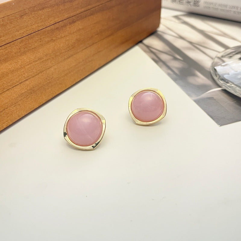 Women's Retro Blooming Acrylic Curved For Simple Stud Earrings