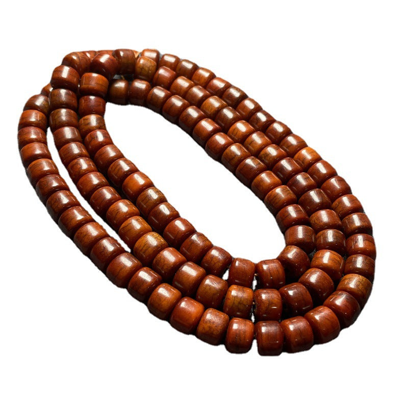 Natural Ox Bone Barrel Beads Buddha Bracelet
