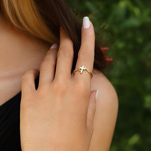 Cross Fashion Simple Everyday Joker Casual Style Decoration Female Rings