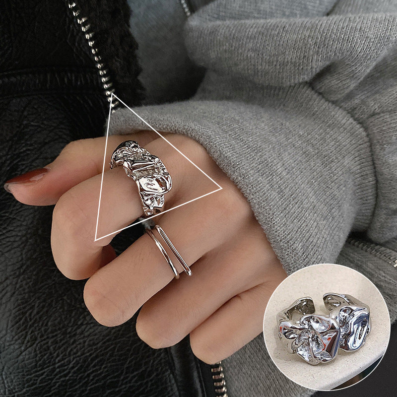 Women's Geometric Fashion Twisted Open-end Personality Hip Rings