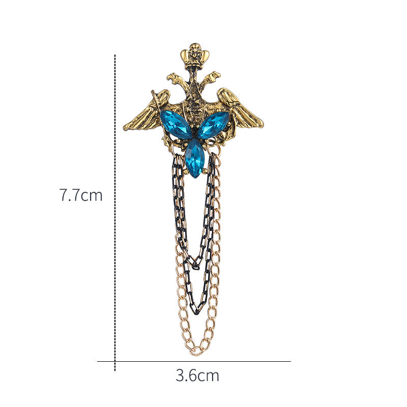 Men's Personalized Retro Animal Brooch Diamond Cartoon Lion Brooches