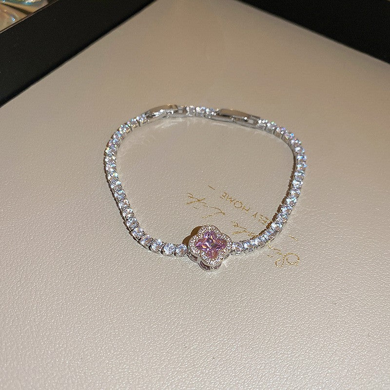 Sweet Pink Zircon Korean Artsy Light Bracelet
