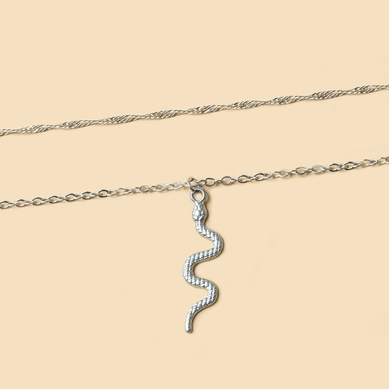 Jewelry Fashion Simple Snake Niche Alloy Female Necklaces