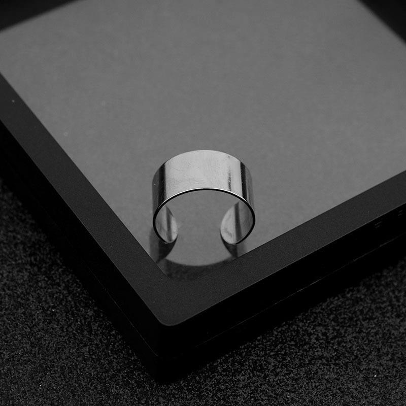 Smooth Opening Stainless Steel Super Wide Disco Boy Ring