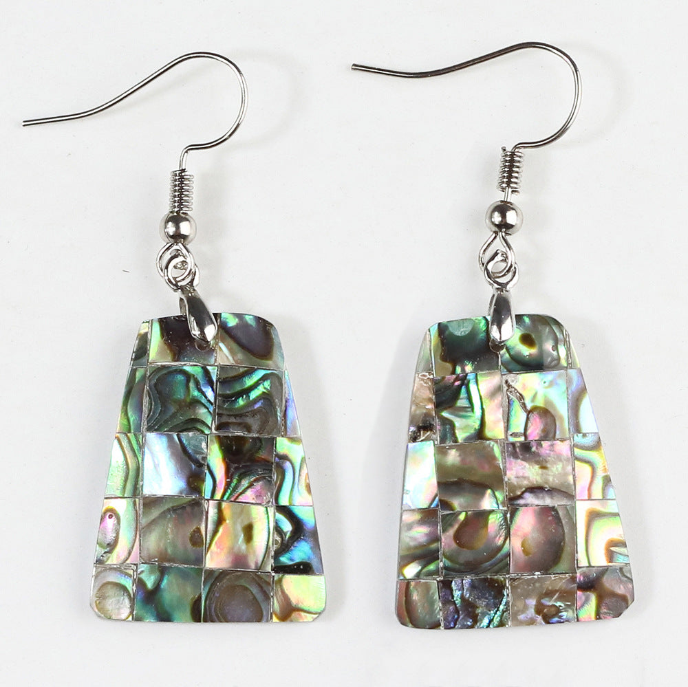Natural Abalone Shell Ear Hook Eardrop Earrings