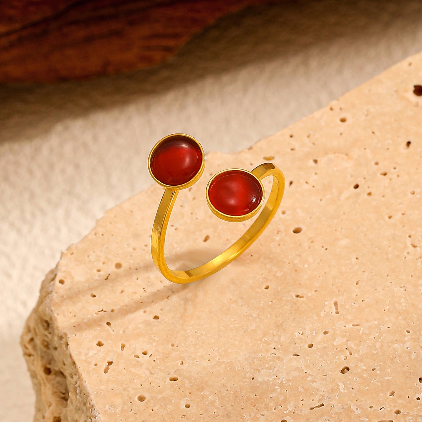 Female Stainless Steel Simple Couple Titanium Open-end Personality Ring