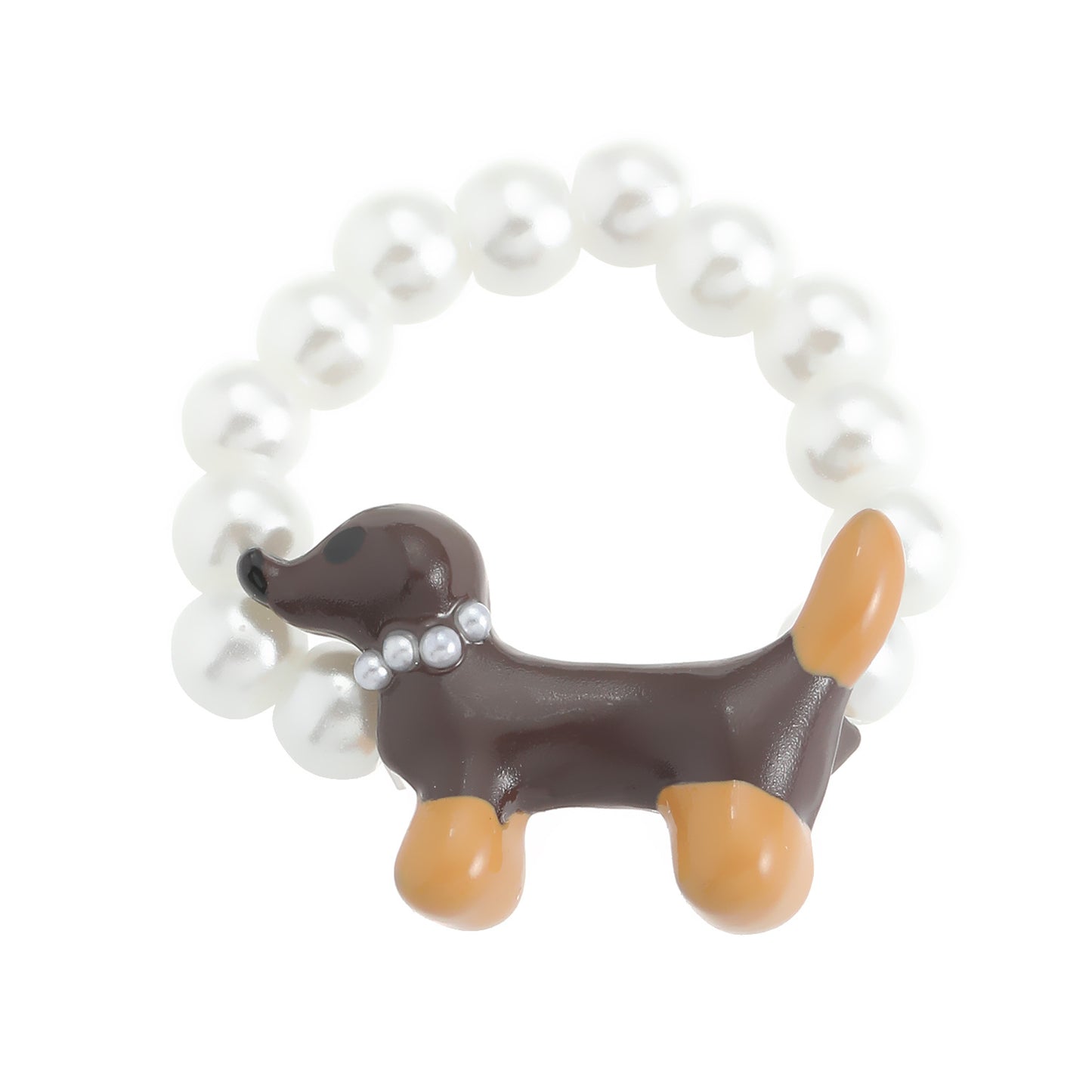 Niche Puppy Female Cute Personality Animal Sausage Ring