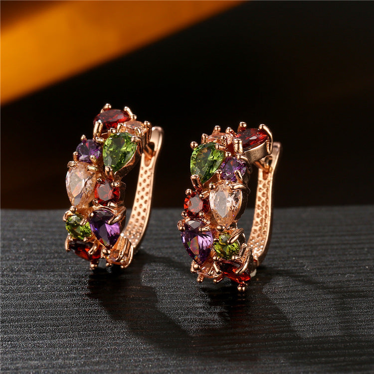 Chinese Red Elegant Retro Cheongsam Match White Earrings