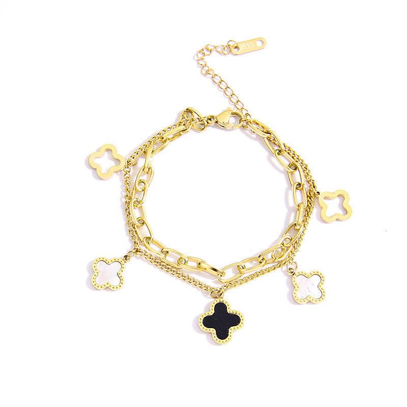 Women's Commuter Titanium Steel Light Luxury Couple Bracelets