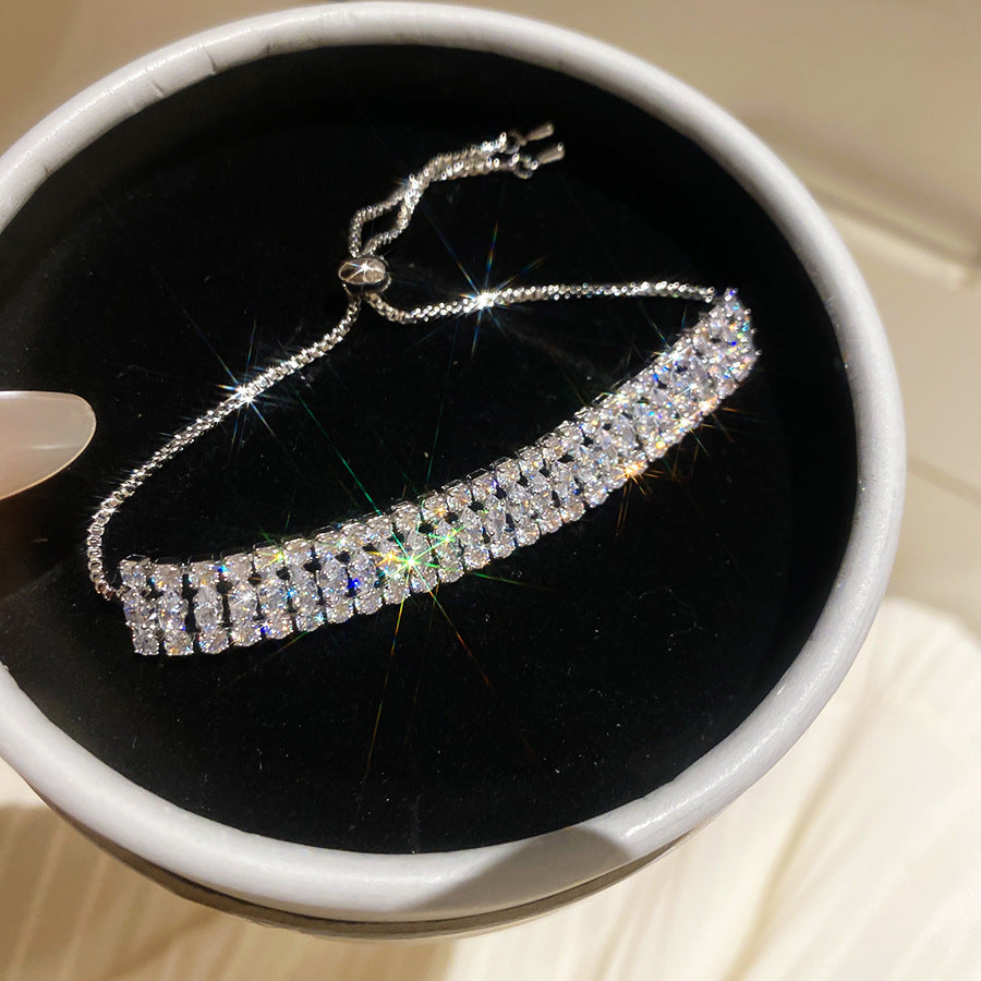 Real Gold Electroplated Dopamine Zircon Luxury Bracelet