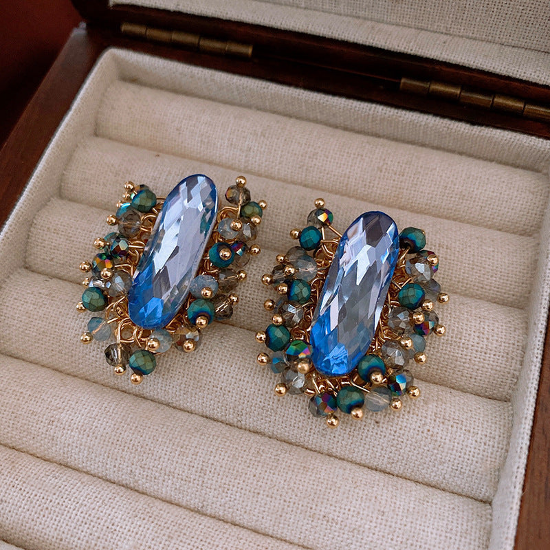 Zircon Butterfly Water Drop Ear Female Rings