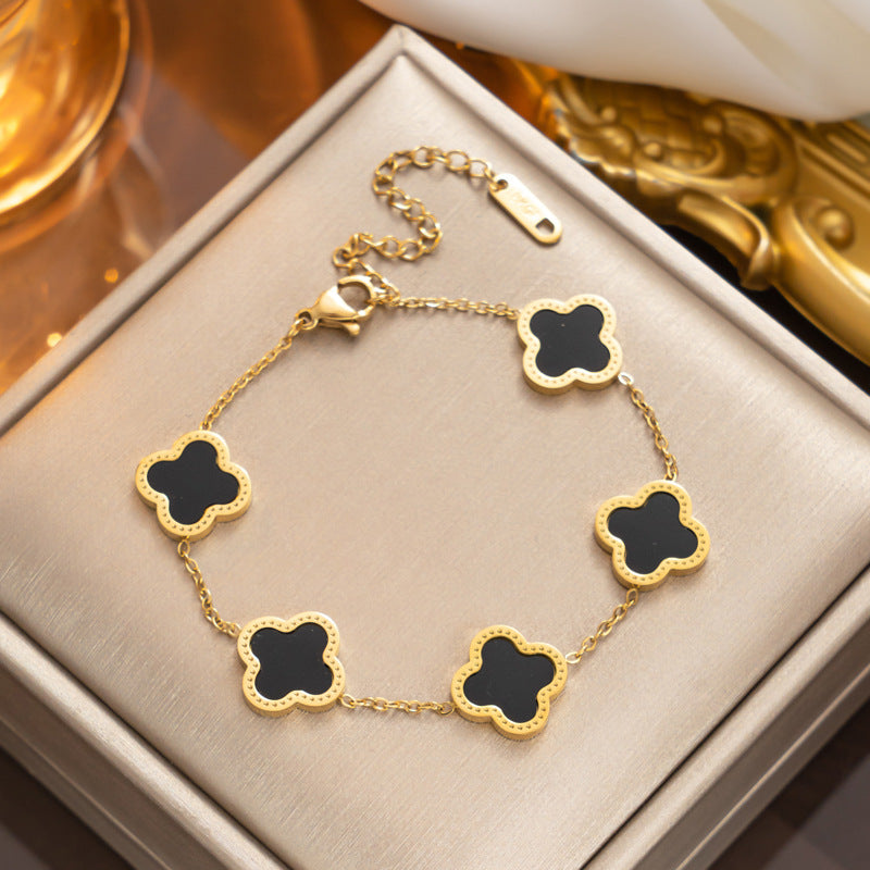 Diamond Rose Gold Fashion Charm Pork Bracelet