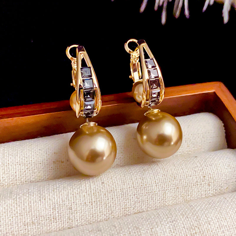Pearl Zircon Luxury Exquisite Elegant Gentle Temperament Ear Buckle