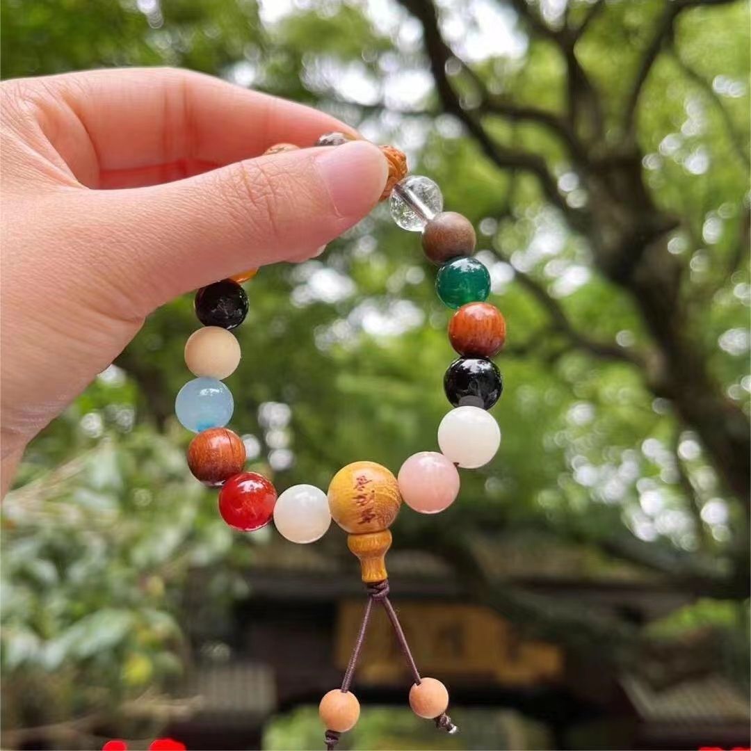 Bodhi Seed Wooden Cultural Artifact Eighteen Prayer Beads Bracelet