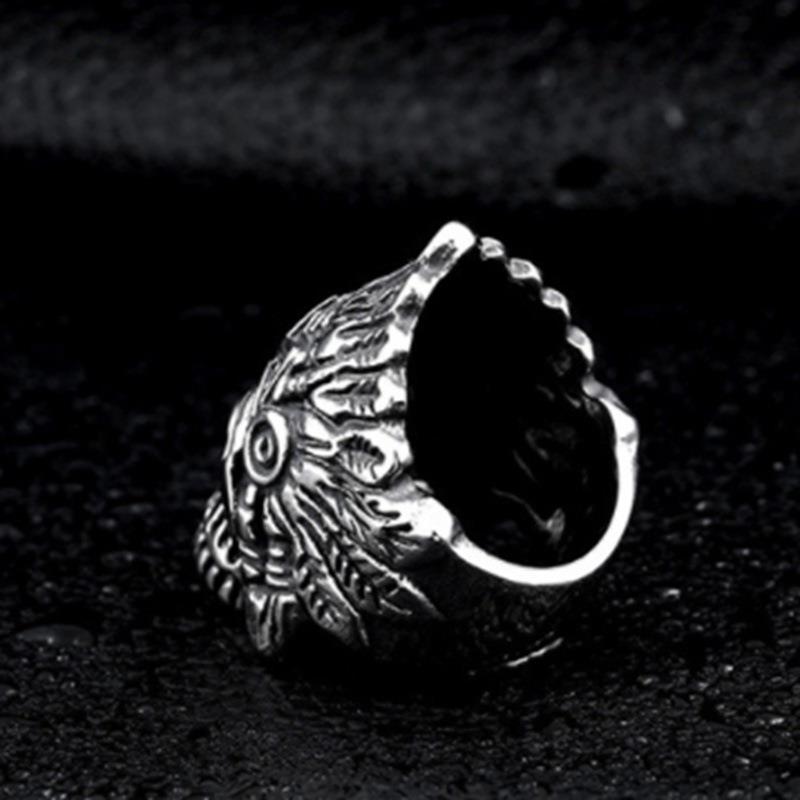 Indian Skull Punk Crowe Trendy Male Rings