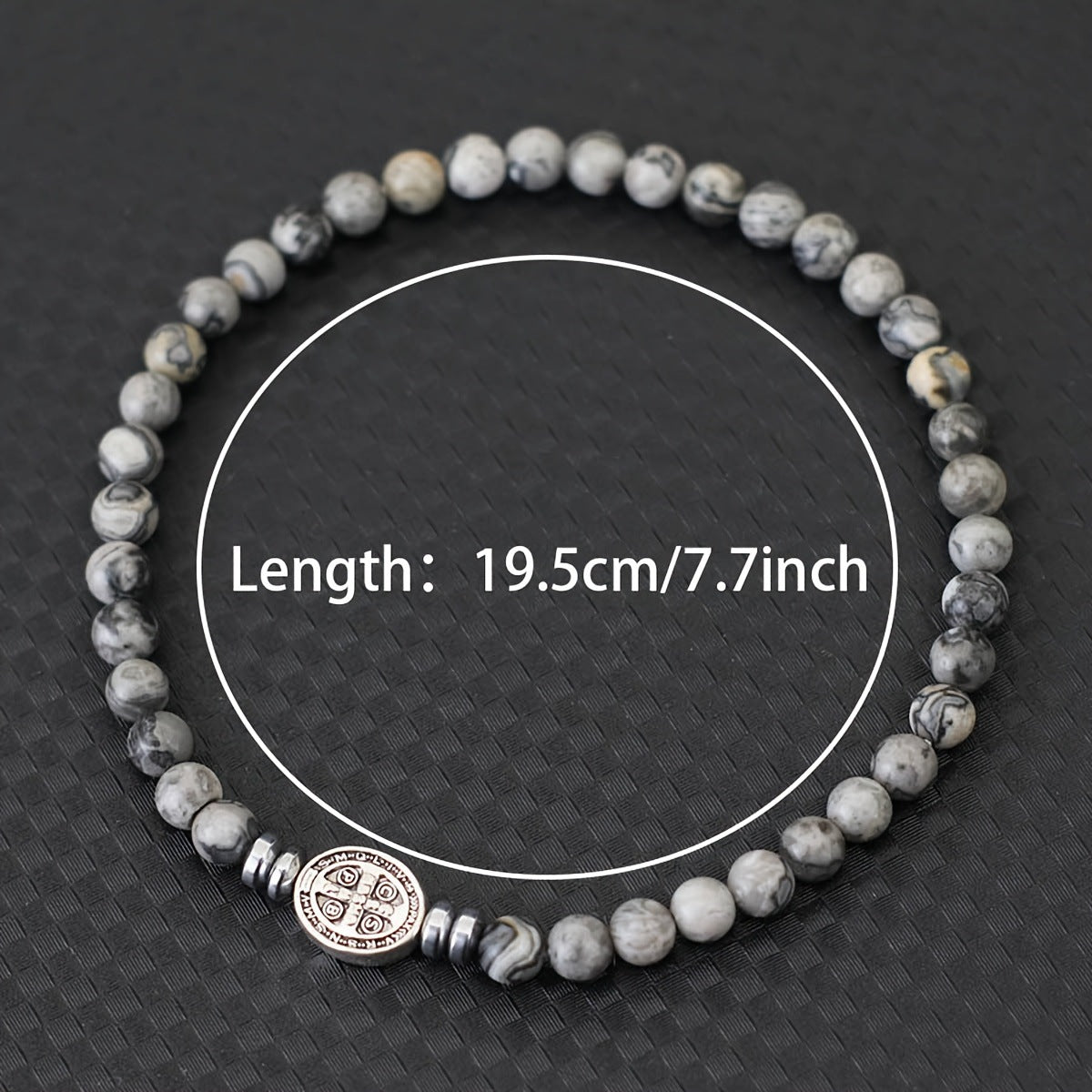 Benedict Cross Virgin Mary Tiger Eye Bracelet