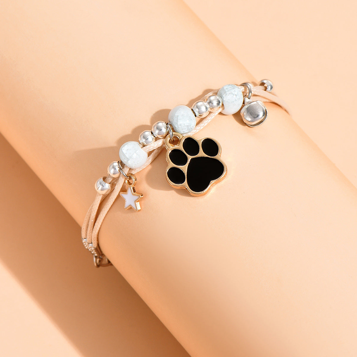 Fashion Personalized Minority Cartoon Animal Footprints Simple Fresh Beaded Bracelet