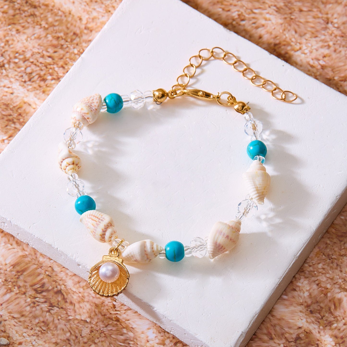 Bohemian Beach Foot Fashion Conch Crystal Bracelet