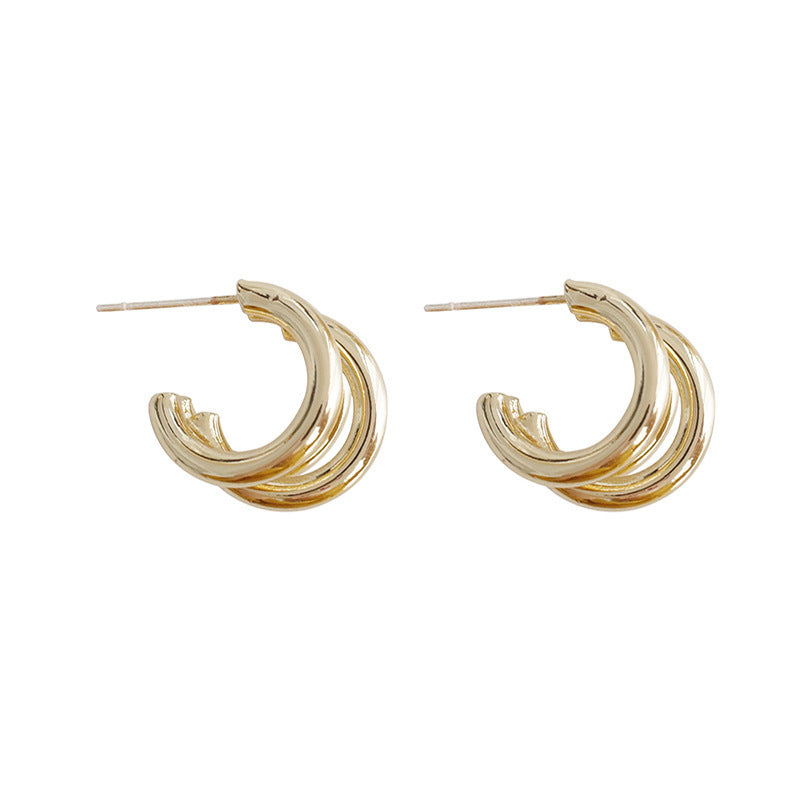 Elegant Queen Metal Geometry Sier Needle High Quality Rings