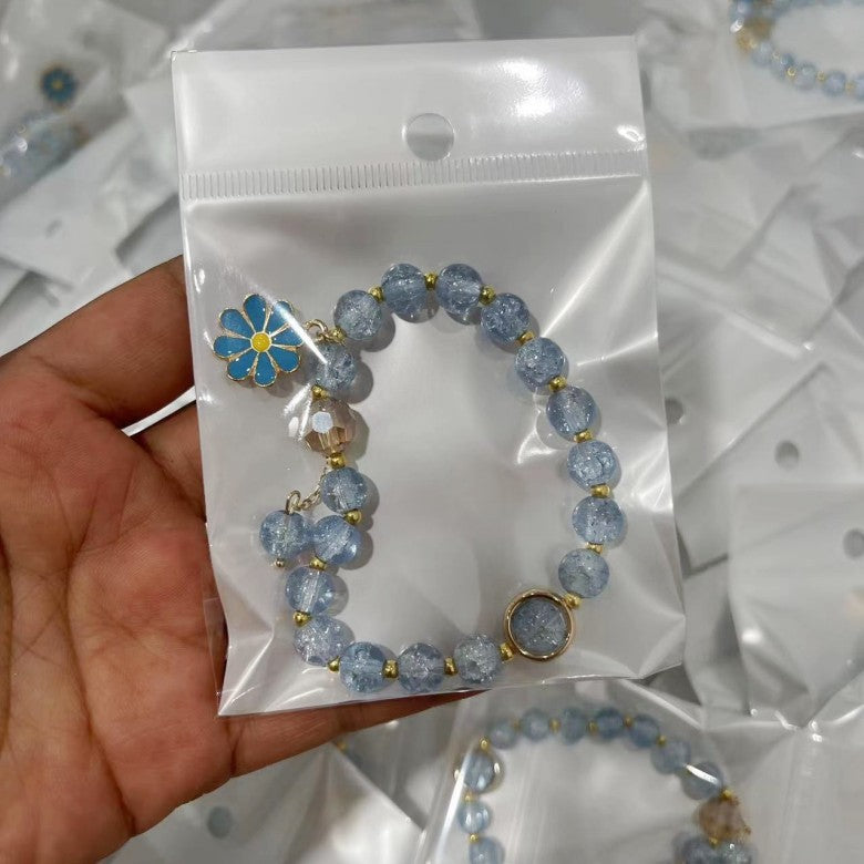 Cracked Cystal Crystal Female Pink Sunflower Sisters Girlfriends Little Bracelets